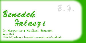 benedek halaszi business card